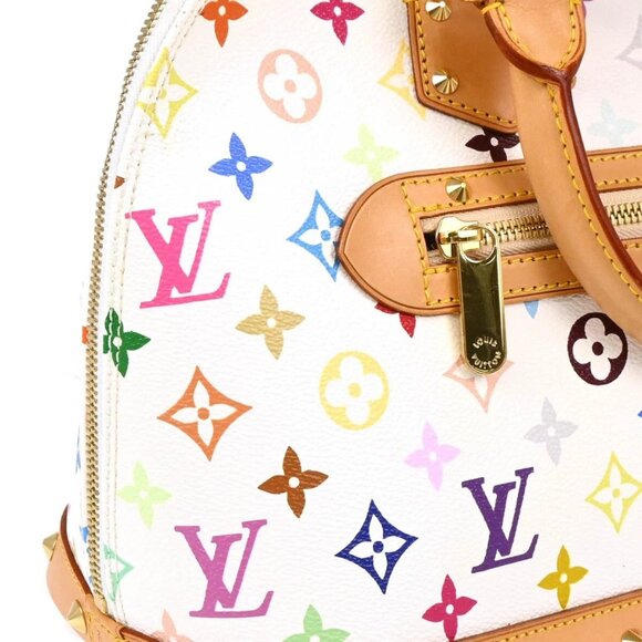 Louis Vuitton White Monogram Multicolor Alma Handbag - Picture 12 of 15